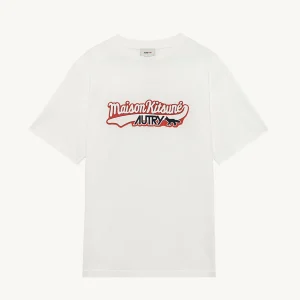 Autry . T-Shirt Main Unisex Maison Kitsuné . White