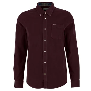 Barbour . Ramsey Tailored Cord Shirt . Winter Red