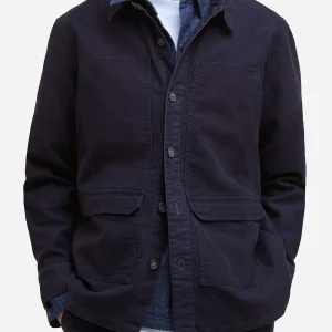 Surchemise en satin de coton Barbour Wewbirch OS (marine)