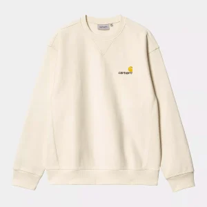 Carhartt Wip . American Script Sweat . Natural