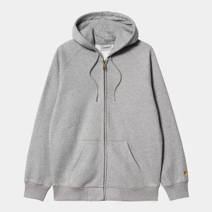 Carhartt Wip . Hooded Chase Jacket . Grey Heather