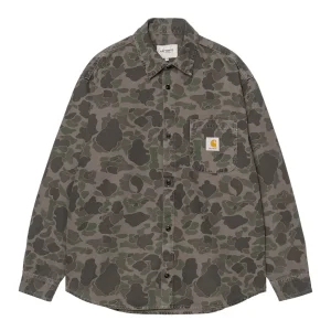 Carhartt Wip . Duck Shirt Camo Duck . Green / Porphyry