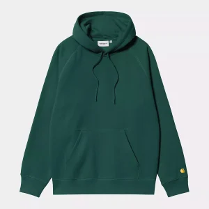 Carhartt Wip . Hooded Chase Sweat . Dark Fir