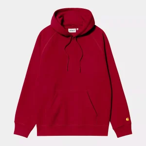 Carhartt Wip . Hooded Chase Sweat . Scarlet