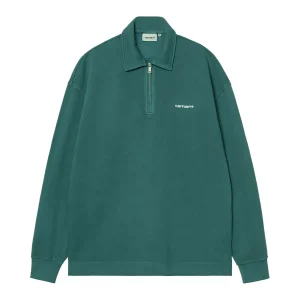 Carhartt Wip . Piqué Script Sweat . Dark Fir