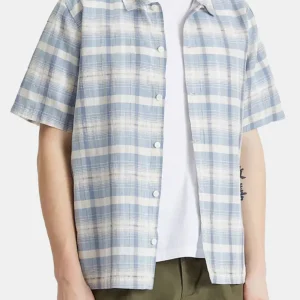 Folk Gabe Short à manches à manches (bleu doux)