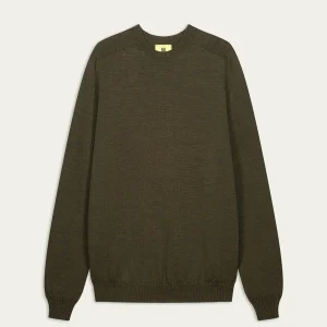 Nitto Knitwear . Pull Aris Col Rond .  Kaki
