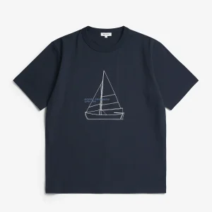 Norse Projects . Holger Organic Boat T-Shirt . Dark Navy