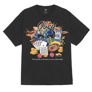 OBEY ACT NOW T-SHIRT Pigment Dusty Black