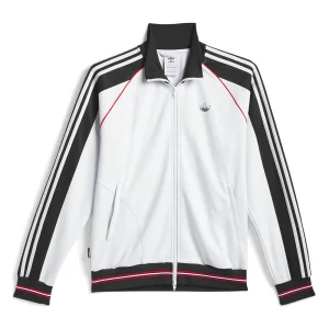 Adidas Tyshawn Track Jacket - Crystal White / Black / Better Scarlet
