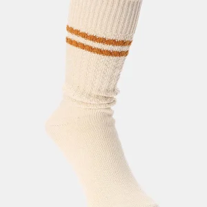 Anonyme ISM 2 Organic Line Pique Rib Crew Sock (moutarde / crème)
