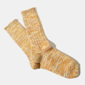 Anonyme ISM 5 Color mélange des chaussettes d'équipage côtelées (or)