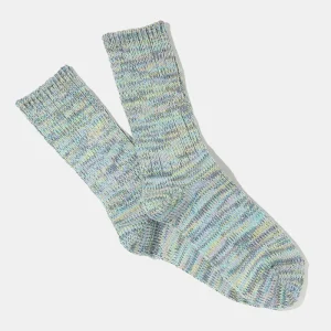 Anonyme ISM 5 Color mélange des chaussettes d'équipage côtelées (sax)