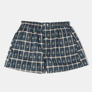 Boxers anonymes ISM Cotton Pique Batik Pattern (Navy)