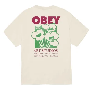 OBEY ART STUDIO FLOWERS T-SHIRT White