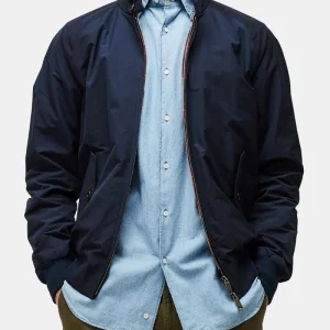 Baracuta G9 Classic Cotton-Blend Harrington Jacket (Classic Navy)