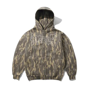 Butter Blotch Zip-Thru Hood Sweat A Capuche Zip - Washed Camo
