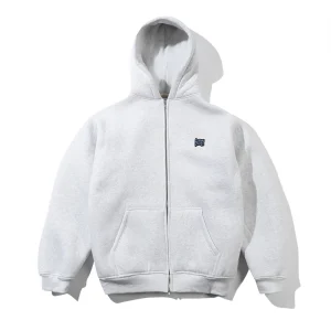 Butter Pile Lined Zip-thru Hood Sweat A Capuche Zip - Ash