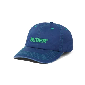Butter Rounded Logo 6 Panel Cap Casquette - Navy