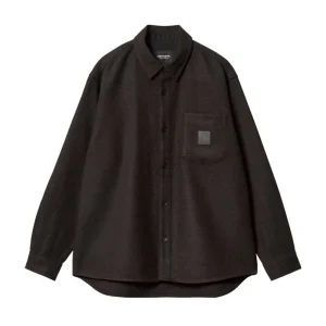 Carhartt Wip L/S Truman Shirt Chemise - Chocolate / Black