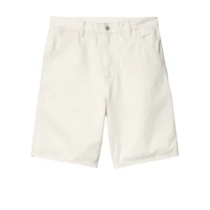 Carhartt Wip Single Knee Short - White Rinsed