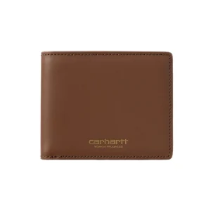 Carhartt Wip Vegas Billfold Wallet Leather - Cognac / Gold