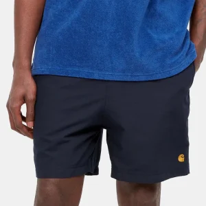 Carhartt Wip Chase Swim Trunks (Dark Navy / Gold)