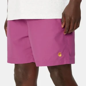 Carhartt Wip Chase Swim Trunks (Magenta / Gold)