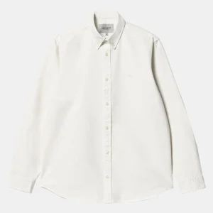 Carhartt WIP Long Manche Bolton (blanc)