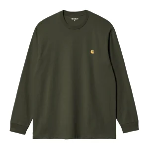 Carhartt Wip L/S Chase T-Shirt Manches Longues - Olive / Gold