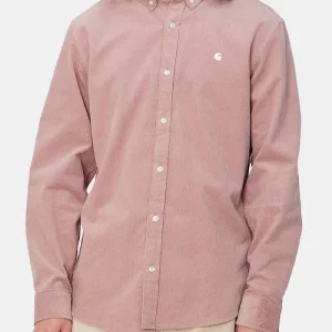 Carhartt Wip Madison Cord à manches longues à manches longues (rose vitreux / cire)