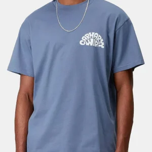T-shirt jazzy à manches courtes Carhartt Wip (Iris bleu / blanc)