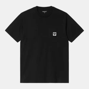 Carhartt T-shirt de coeur de poche à manches courtes (noir)