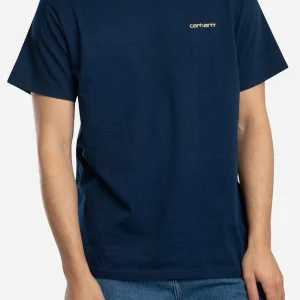 Carhartt T-shirt de broderie de script à manches courtes (jaune à air / jaune)