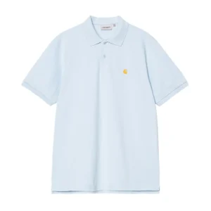 Carhartt Wip S/S Chase Pique Polo Air Sky / Gold