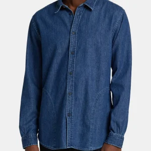Chemise Edwin Cadet (Blue Mid Stone Wash)