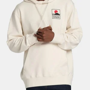 Edwin Sunset sur le sweat à capuche Mount Fuji (Whisper White)