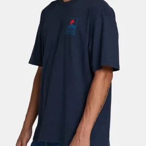 Edwin Sunset sur le t-shirt Mount Fuji (Navy Blazer)
