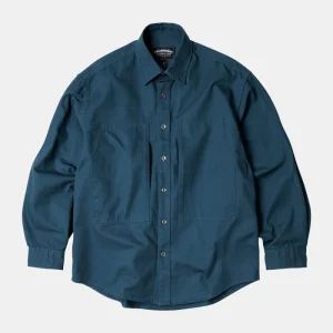 Frizmworks HBT Carpenter Pocket Work Shirt Jacket (Vintage Blue)