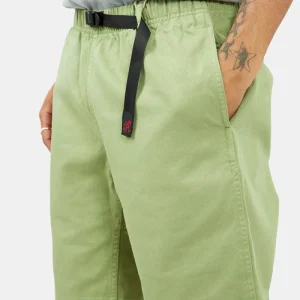 Short Gramicci en sergé de coton biologique doublement filé à la main (Smokey Mint)