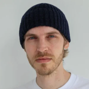 Bonnet de pêcheur en laine d'agneau super-douce Half Dozen (Oxford Blue)