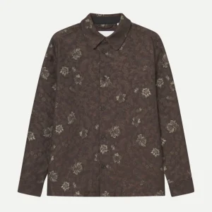 kaleb flower jacquard overshirt
