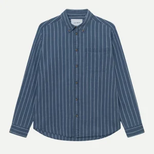 kash indigo stripe shirt