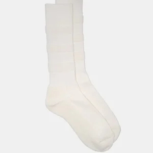 Chaussettes mi-mollet en coton recyclé Kinari (blanc cassé)
