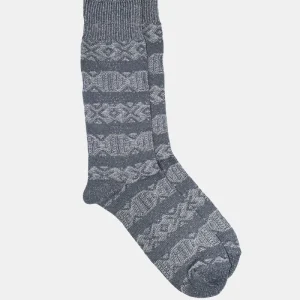 Chaussettes mi-mollet en coton recyclé Kinari (Gris)