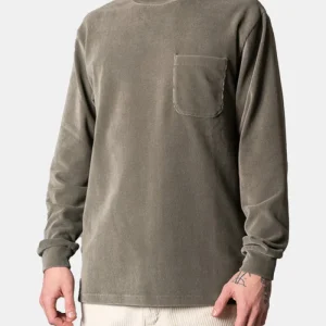 T-shirt La Paz Duarte L/S (vert militaire côtelé)