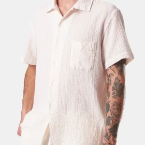 La Paz Silveira Panama Shirt (Spiced Coral/Safari Stripe)