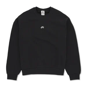 Nike SB Fleece Crew Essential Logo Sweatshirt - Black / White