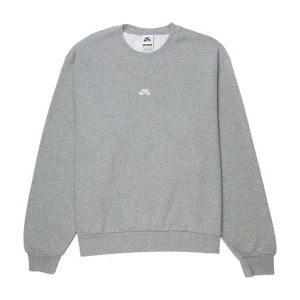 Nike SB Fleece Crew Essential Logo Sweatshirt - Dark Grey Heather