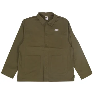Nike Sb Olympic Agnostic Chore Jacket Qs - Medium Olive / White